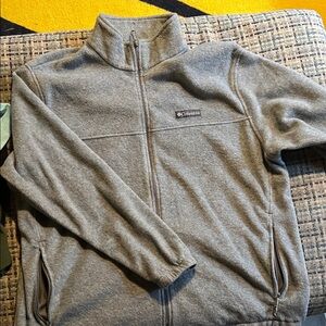 Columbia Men's Zip-Up Gray fleece